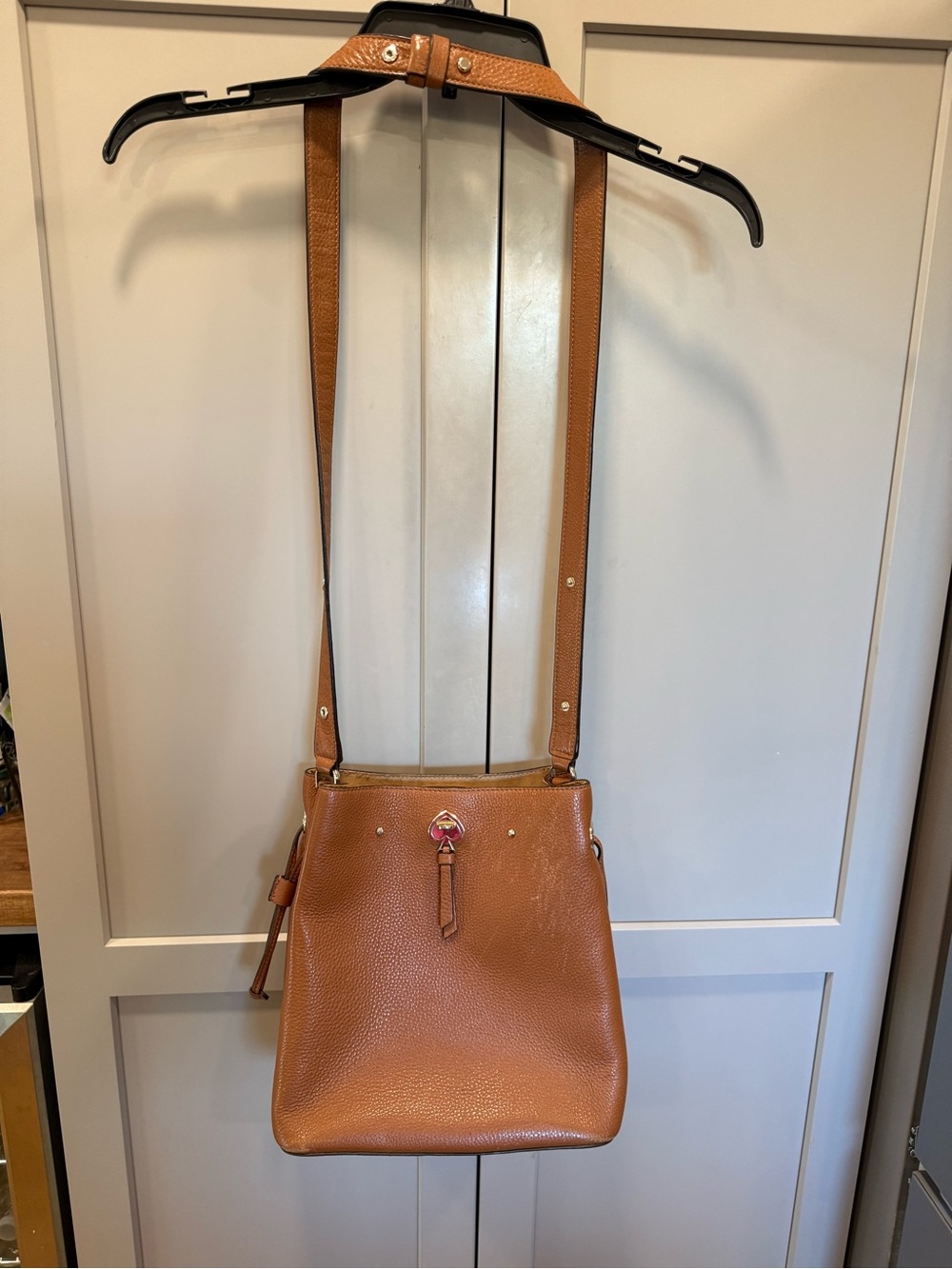 kate spade Marti bucket bagTan Pebbled Leather Crossbody Bag